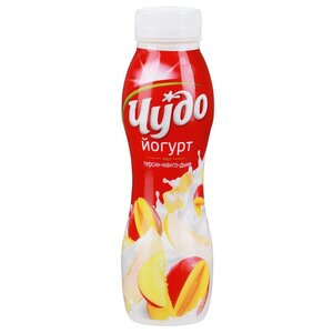 Питьевой йогурт Чудо персик-манго-дыня 2.4%, 270 г (фото modal nav 1)