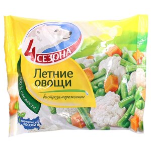 4 Сезона Замороженная овощная смесь Летние овощи 400 г (фото modal nav 1)