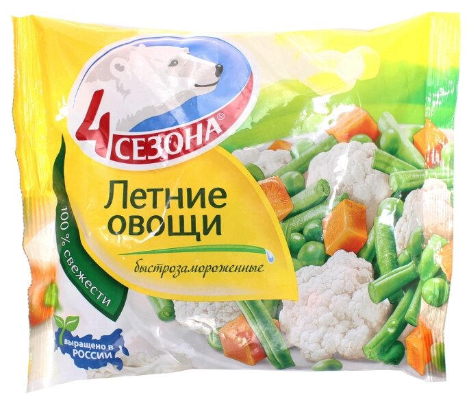 4 Сезона Замороженная овощная смесь Летние овощи 400 г (фото modal 1)