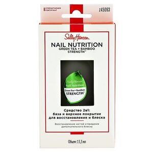 Базовое и верхнее покрытие Sally Hansen 2 в 1 Nail Nutrition Green Tea + Bamboo Strength 13.3 мл (фото modal nav 2)