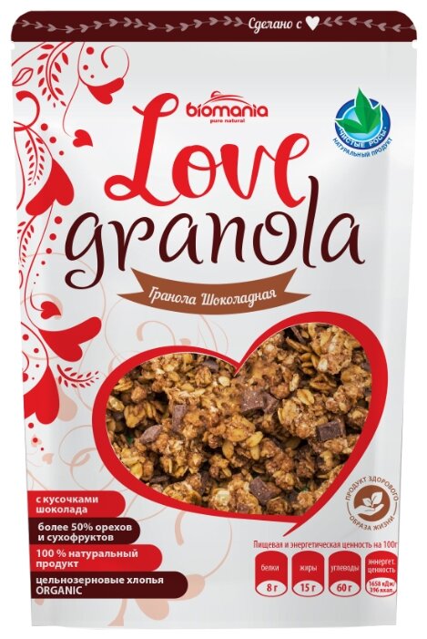 Гранола Love Granola хлопья Шоколадная, дой-пак (фото modal 2)