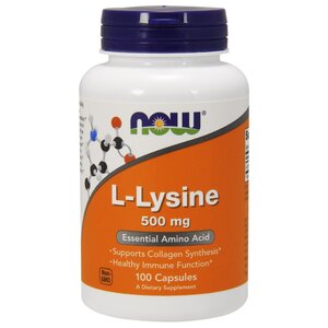 Аминокислота NOW L-Lysine 500 mg (100 капсул) (фото modal nav 1)