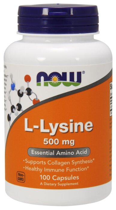 Аминокислота NOW L-Lysine 500 mg (100 капсул) (фото modal 1)