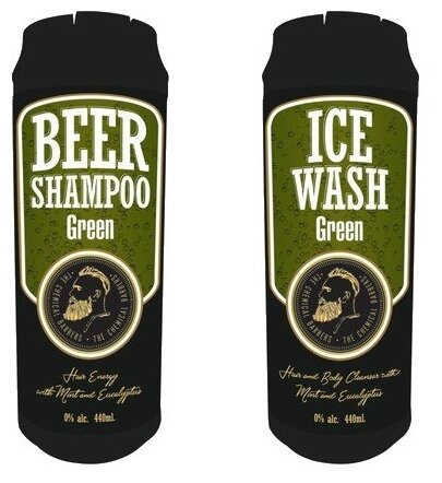 Набор The Chemical Barbers Beer shampoo Green & Ice wash Green (фото modal 1)