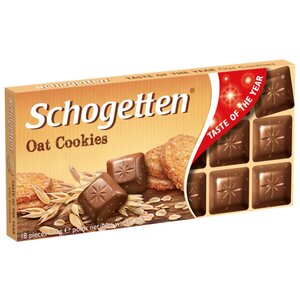Шоколад Schogetten Oat Cookies молочный с кусочками овсяного печенья (фото modal nav 1)
