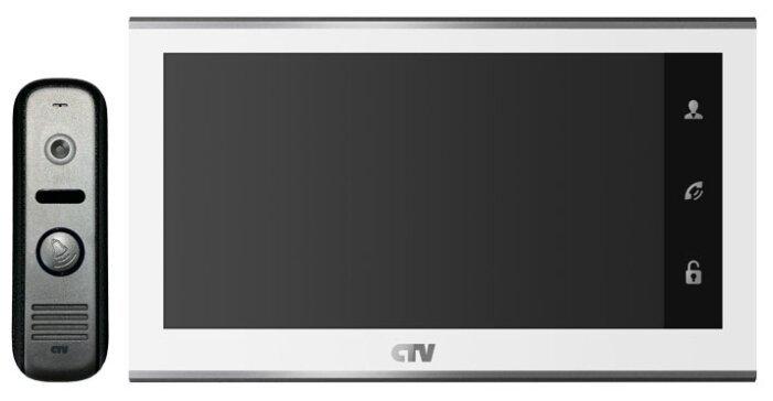 Комплектная дверная станция (домофон) CTV CTV-DP2702MD серебро (дверная станция) белый (домофон) (фото modal 1)