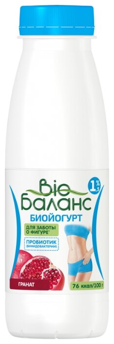 Питьевой йогурт Био Баланс с бифидобактериями Гранат 1.5%, 330 г (фото modal 1)