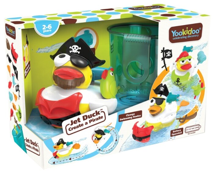 Игрушка для ванной Yookidoo Утка-пират с водометом и аксессуарами (40170) (фото modal 1)