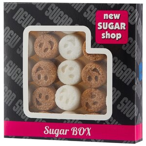 Сахар New SUGAR shop фигурный Sugar BOX Смайлики сахарные тростниковые и белые (фото modal nav 1)