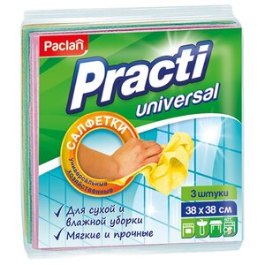 Салфетка для уборки Paclan Practi Universal 3 шт (фото modal nav 2)