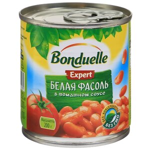 Фасоль Bonduelle Expert белая в томатном соусе, жестяная банка 200 г (фото modal nav 1)