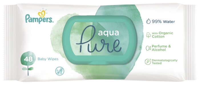 Влажные салфетки Pampers Aqua Pure (фото modal 1)