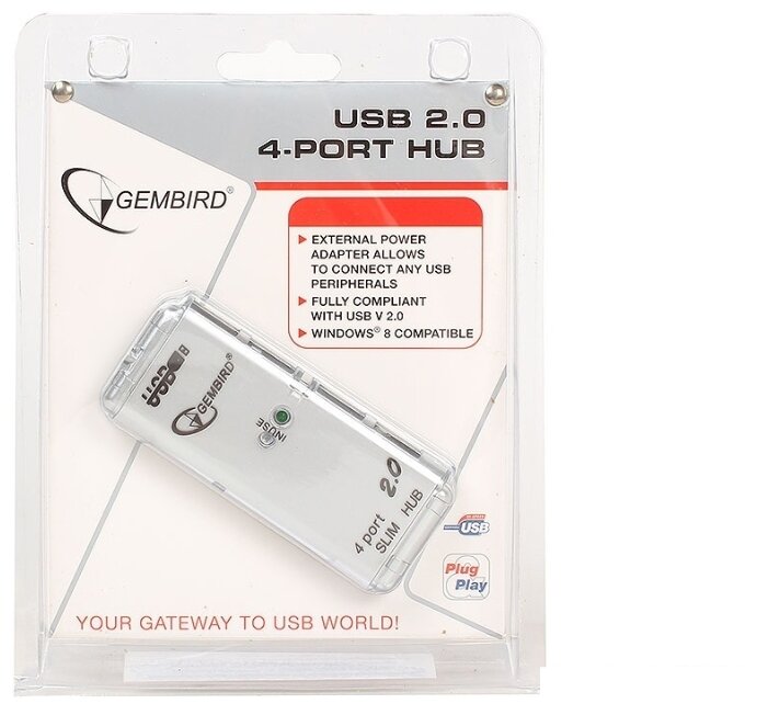 USB-концентратор Gembird UHB-C244, разъемов: 4 (фото modal 4)