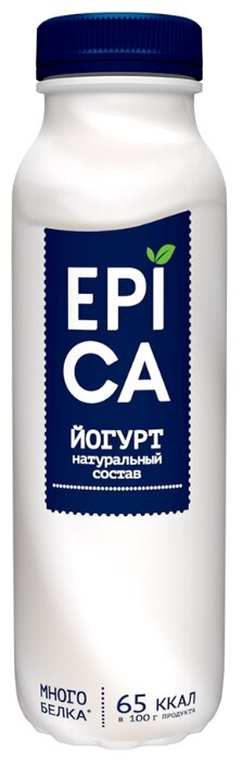 Питьевой йогурт EPICA натуральный состав 2.9%, 290 г (фото modal 1)