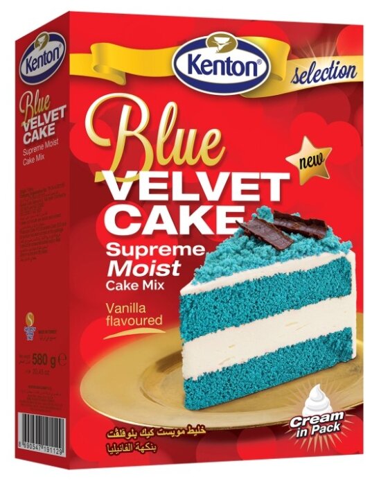 Kenton Смесь для торта Голубой бархат Selection Blue Velvet Cake, 0.58 кг (фото modal 1)