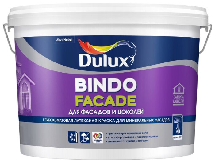 Латексная краска Dulux Bindo Facade (фото modal 1)