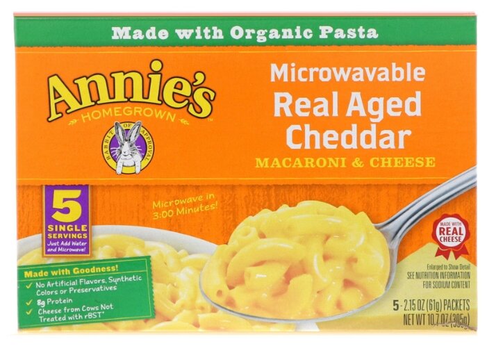 Annie's Макароны Macaroni & Cheese для микроволновой печи, 305 г (фото modal 1)