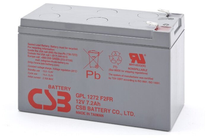 Аккумуляторная батарея CSB GPL 1272 7.2 А·ч (фото modal 1)