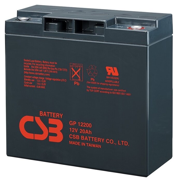Аккумуляторная батарея CSB GP 12200 20 А·ч (фото modal 1)
