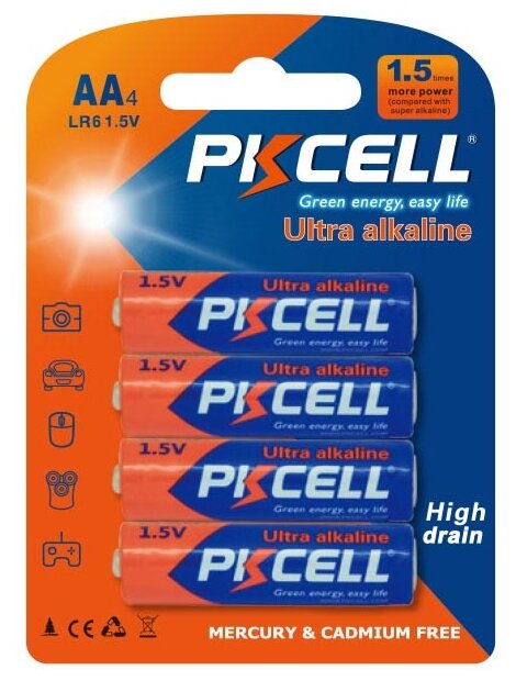 Батарейка PKCELL Ultra Digital Alkaline AA/LR6 (фото modal 2)
