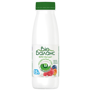 Питьевой йогурт Био Баланс с бифидобактериями Малина, черника, клюква, морошка 1.5%, 330 г (фото modal nav 2)