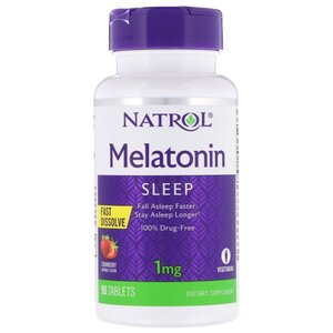 Мелатонин Natrol Melatonin 1 mg Fast Dissolve (90 таблеток) (фото modal nav 1)