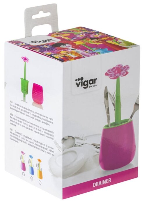Сушилка для столовых приборов Vigar Lolaflor 12x12x27 см (фото modal 2)