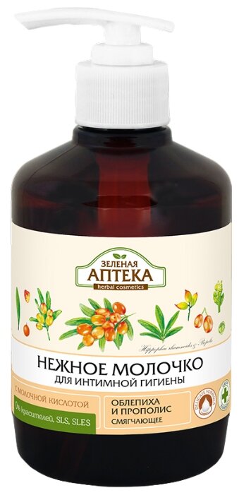 Зелёная Аптека Молочко для интимной гигиены Облепиха и прополис, 370 мл (фото modal 1)