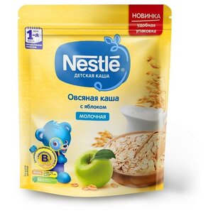 Каша Nestlé молочная овсяная с яблоком (с 5 месяцев) 220г дойпак (фото modal nav 1)
