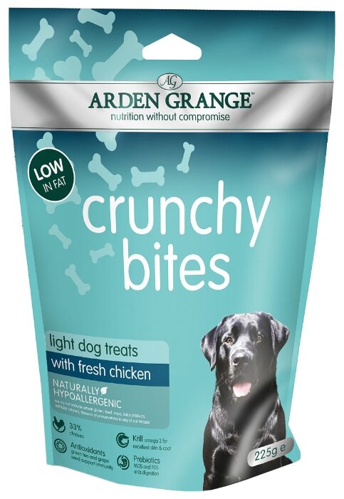 Лакомство для собак Arden Grange Crunchy Bites light с курицей низкокалорийное (фото modal 1)