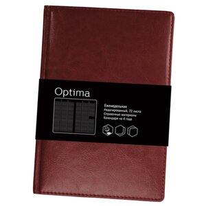 Ежедневник Listoff Optima недатированный, искусственная кожа, А4, 72 листов (фото modal nav 2)