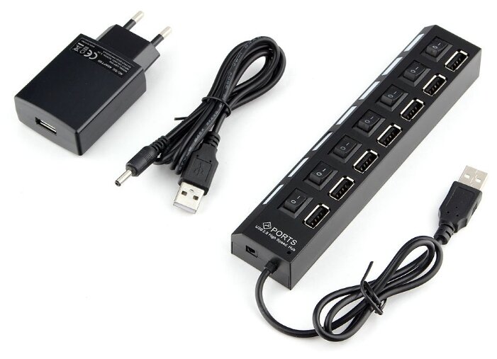 USB-концентратор Gembird UHB-U2P7-02, разъемов: 7 (фото modal 3)
