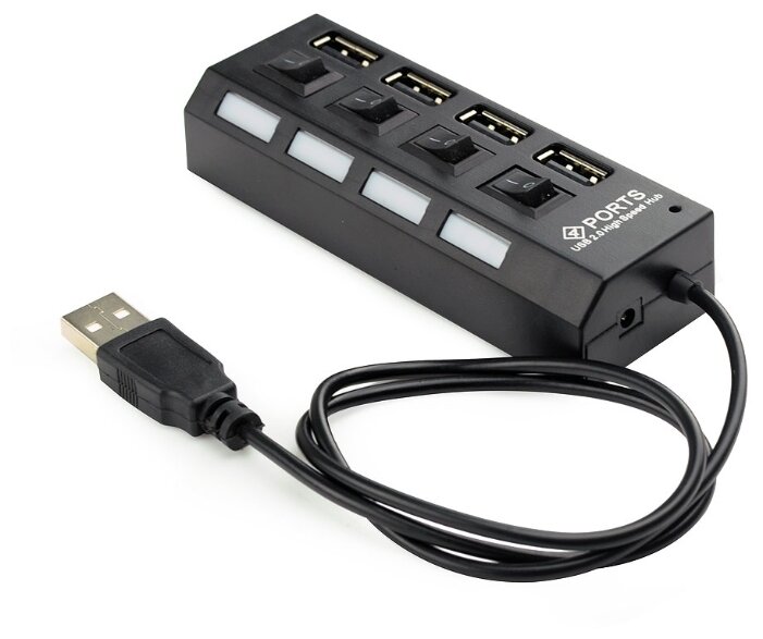 USB-концентратор Gembird UHB-U2P4-02, разъемов: 4 (фото modal 1)