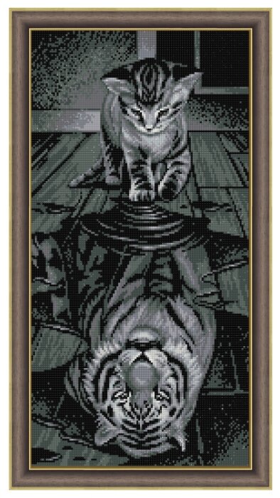 Алмазная живопись Набор алмазной вышивки Тигр внутри (АЖ-1771) 30х60 см (фото modal 1)