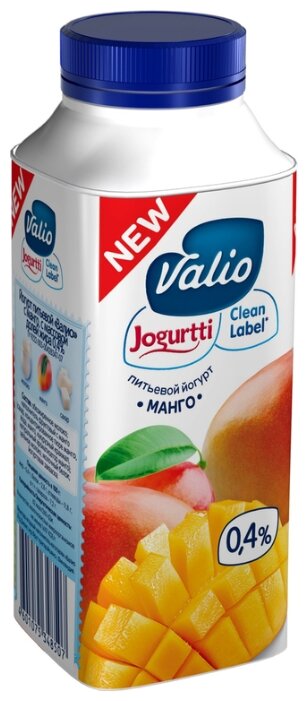 Питьевой йогурт Valio манго 0.4%, 330 г (фото modal 1)