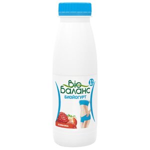 Питьевой йогурт Био Баланс с бифидобактериями Клубника 1.5%, 330 г (фото modal nav 1)