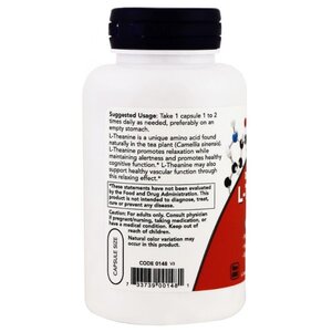 Аминокислота NOW L-Theanine 200 мг (120 капсул) (фото modal nav 3)