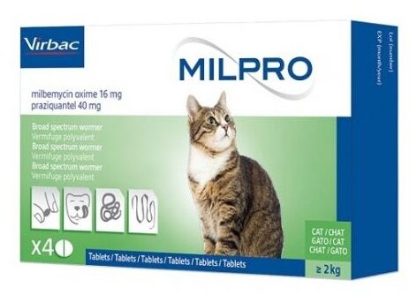 Virbac Мильпро кэт таблетки для кошек (фото modal 1)