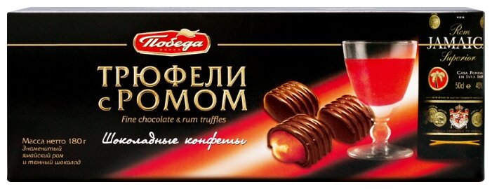 Набор конфет Победа вкуса Трюфели шоколадные с ромом 180 г (фото modal 1)
