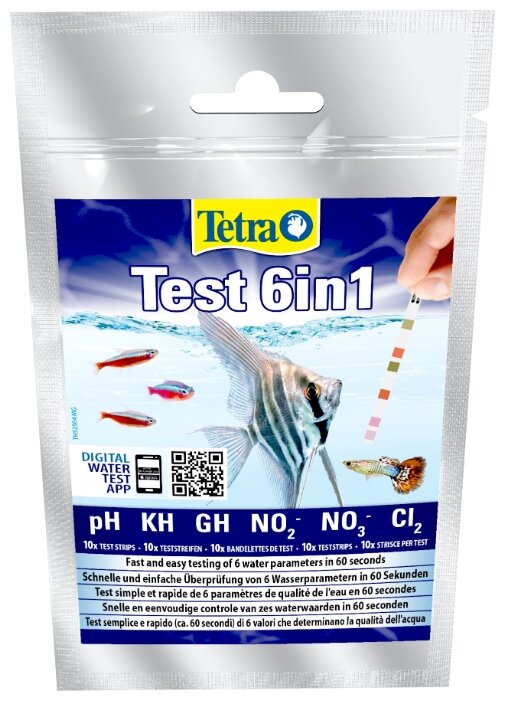 Tetra Test 6в1 тесты для аквариумной воды (фото modal 1)