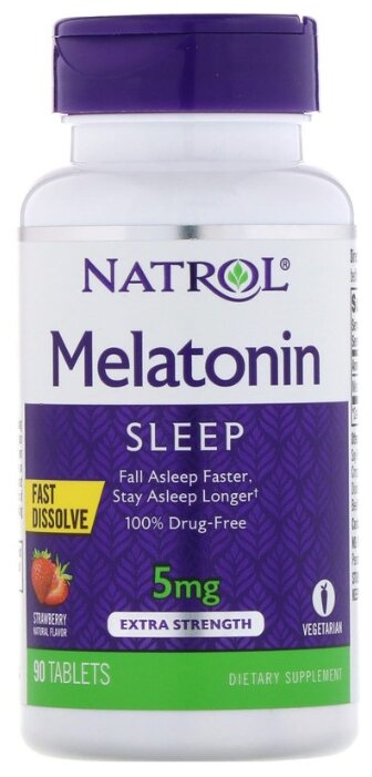Мелатонин Natrol Melatonin 5 mg Fast Dissolve (90 таблеток) (фото modal 1)