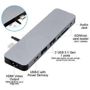 USB-концентратор HyperDrive Solo GN21D, разъемов: 7 (фото modal nav 9)