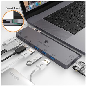 USB-концентратор SmartDelux SDUC-P8S, разъемов: 6 (фото modal nav 2)