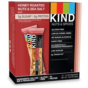 Ореховый батончик KIND Honey Roasted Nuts & Sea Salt, 12 шт (фото modal nav 7)