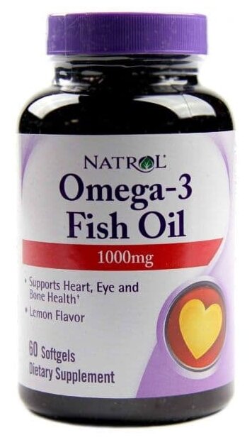 Рыбий жир Natrol Omega-3 Fish Oil 1000 mg (60 капсул) (фото modal 1)