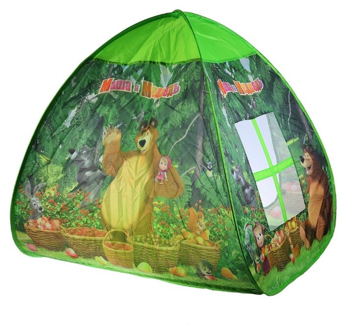 Палатка Играем вместе Маша и медведь с тоннелем в сумке GFA-TONMB01-R (фото modal 4)