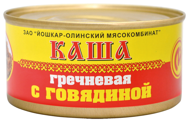 Йошкар-Олинский мясокомбинат Каша гречневая с говядиной 325 г (фото modal 1)