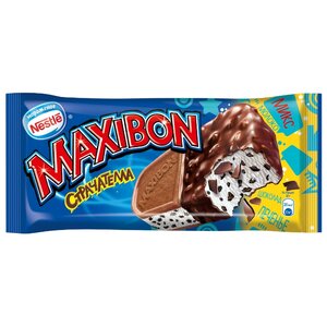 Мороженое MAXIBON пломбир Страчателла 89 г (фото modal nav 1)