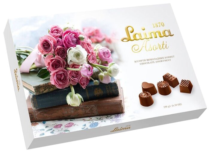Набор конфет Laima Ассорти Книги, молочный шоколад, 190г (фото modal 1)