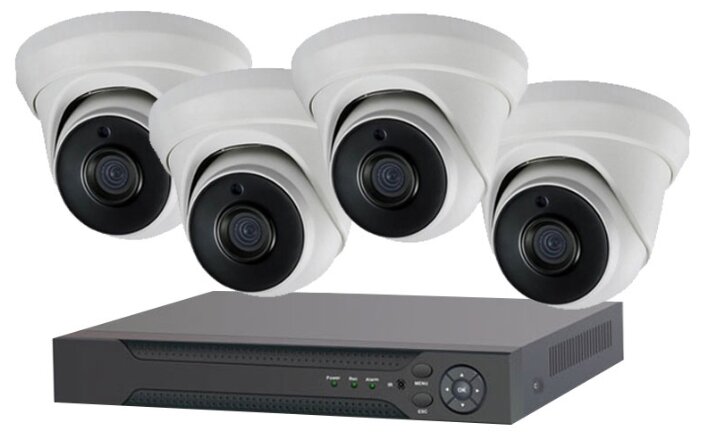 Комплект видеонаблюдения IVUE 1080P IPC-D4 4 камеры (фото modal 1)